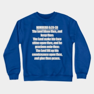 Numbers 6:24-26 Bible Verses KJV Text Crewneck Sweatshirt